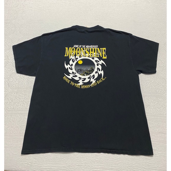 Gildan Other - Moonshine Illinois Biker T Shirt 2XL Rode to the Moon Flames Graphic Print 2XL